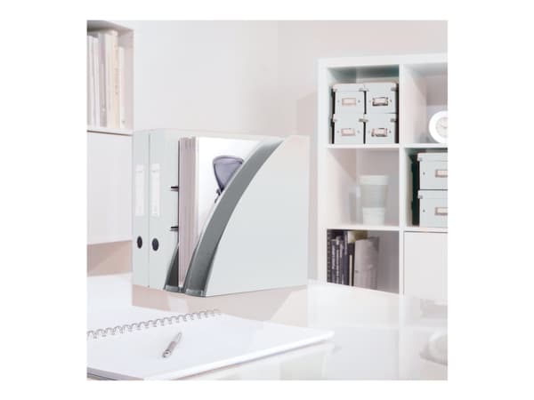 Leitz WOW Plus - Magasinfil - för A4 - vit metallisk