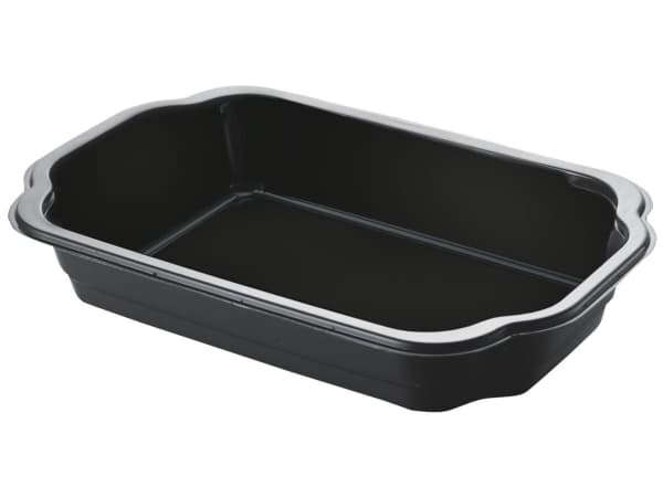 Duni Duniform - Matförvaringsbehållare - 1200 ml - engångsvara - förslutningsbar - svart (paket om 246)