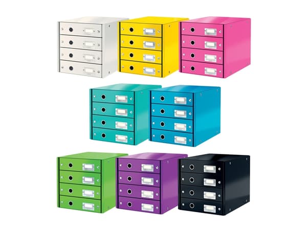 Leitz Click & Store - Skuffskap - 4 skuffer - for A4 (210 x 297 mm) - rosa