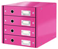 Miniatyrbilde 5 av 5: Leitz Click & Store - Skuffskap - 4 skuffer - for A4 (210 x 297 mm) - rosa