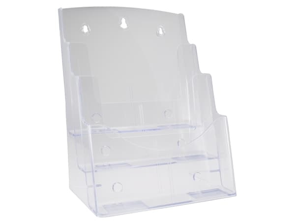 Brochureholder bnt klar A4 3 rum bord/væg 297x210mm