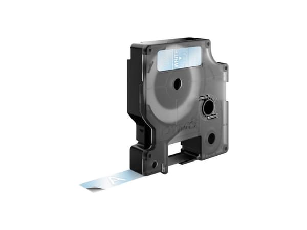 DYMO D1 - vakiopolyesteritarrat - Valkoinen läpinäkyvällä -12mm x 7m, Valkoinen läpinäkyvällä, Polyesteri, Belgia, -18 - 90 °C, DYMO, LabelManager, L