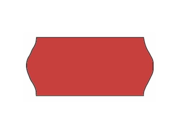 Etiketti Meto 26x12mm fluori. punainen pysyvä liima 2 500 kpl/rulla - (500 kpl)
