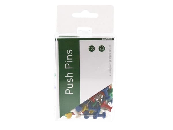Markeringsnåle Push Pins ass. farver - (100 stk.)