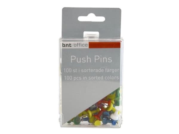 Markeringsnåle Push Pins ass. farver - (100 stk.)