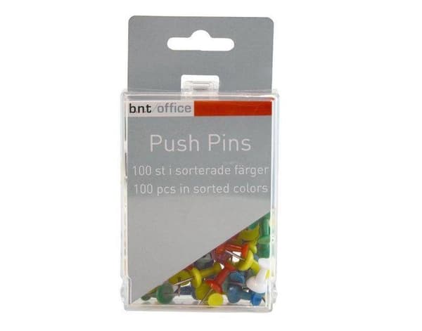 Markeringsnåle Push Pins ass. farver - (100 stk.)