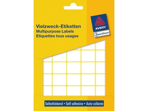 Avery Multi-Purpose Labels 3318 - Selv-adhesiv - hvit - 1200 stk merkelapper