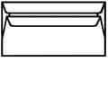 BONG Business Profile M65 - Konvolutt - International DL (110 x 220 mm) - lommebok - åpen side - selvklebende - fargekantforing - hvit - pakke av 500