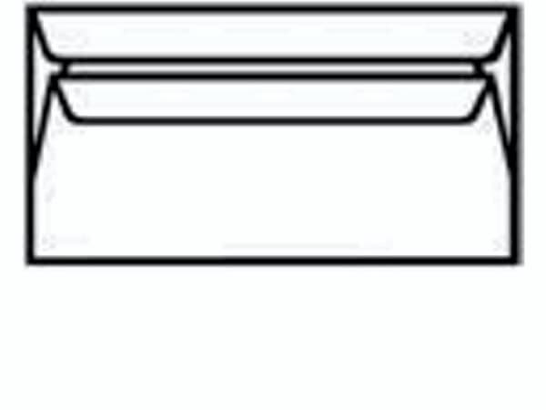 BONG Business Profile M65 - Konvolutt - International DL (110 x 220 mm) - lommebok - åpen side - selvklebende - fargekantforing - hvit - pakke av 500