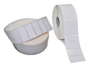 Zebra PolyE 3100T Gloss - Polyetylen (PE) - blank - permanent akryl-adhesiv - hvit - 51 x 25 mm 2398 etikett(er) (1 rull(er) x 2398) merkelapper