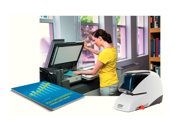 Rapid 5050e - Elektrisk häftapparat - 50 ark - plast, metall - svart / vit