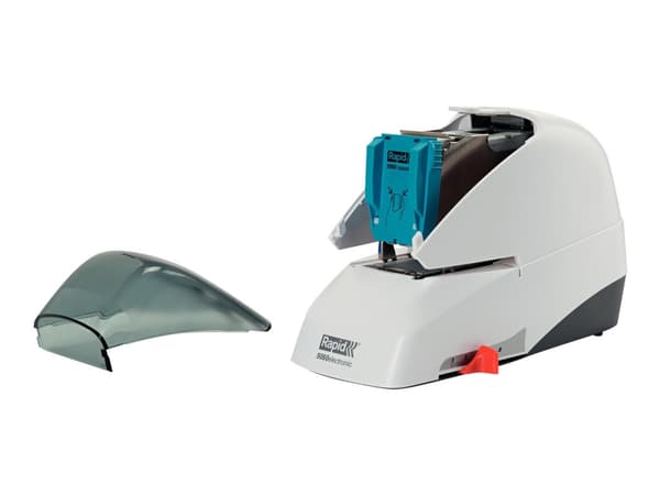 Rapid 5050e - Elektrisk häftapparat - 50 ark - plast, metall - svart / vit
