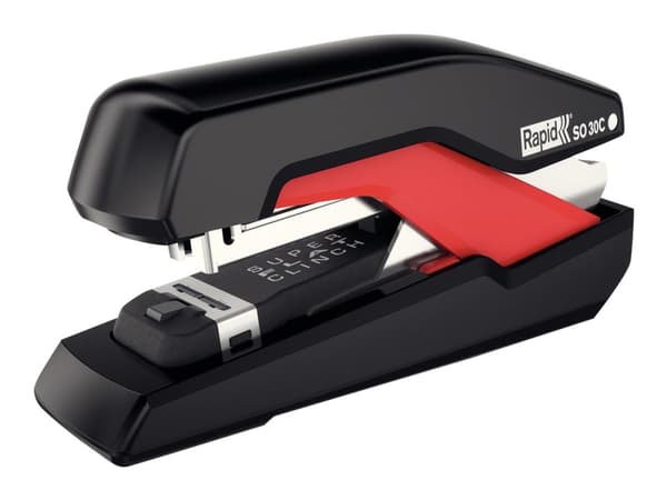 Rapid Supreme SO30c - Stiftemaskin - 30 ark - metall, ABS-plast - svart, rød