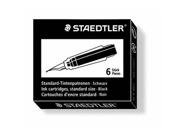 Täyte täytekynälle Staedtler musta 6kpl/pakkaus - (6 kpl)