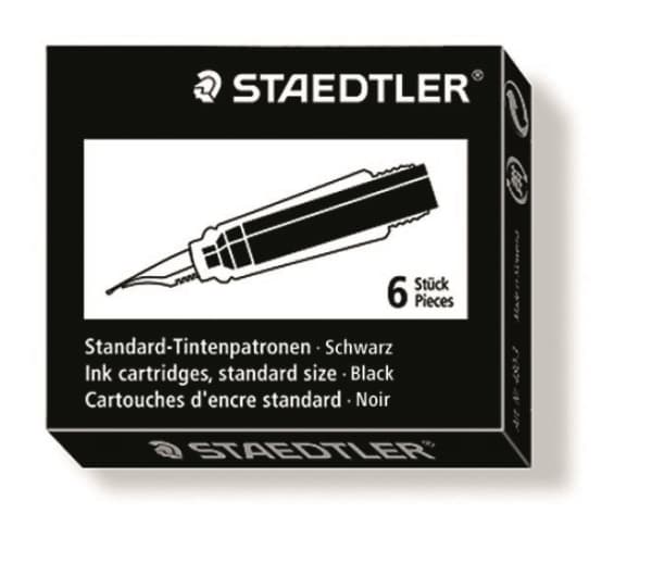 Täyte täytekynälle Staedtler musta 6kpl/pakkaus - (6 kpl)