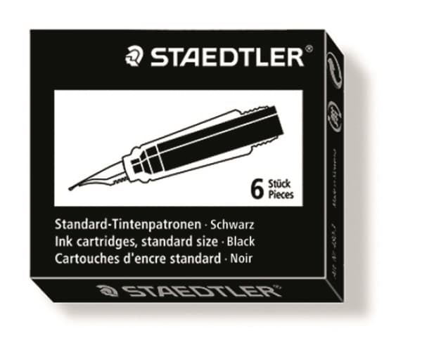 Täyte täytekynälle Staedtler musta 6kpl/pakkaus - (6 kpl)