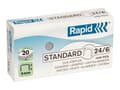 Miniatyrbilde 1 av 5: Rapid Standart - Stifter - 24/6 - 6 mm - forsinket - pakke av 1000 - for Rapid F16; Economy 20EX; Fashion F10, F15, FM32; Supreme S17, S27, S30