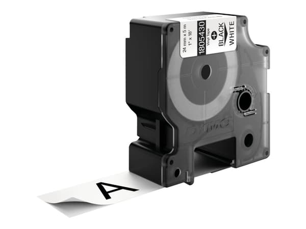 DYMO Rhino Coloured Vinyl - Vinyl - svart på hvitt - Rull (2,54 cm x 5,5 m) 1 kassett(er) tape - for Rhino 6000, 6000 Hard Case Kit
