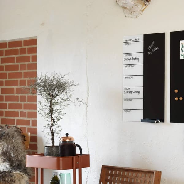 Magnetisk NAGA glastavle ugeplanner 40x60 cm - dansk tekst