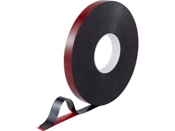 TOOLCRAFT 93038c185 93038c185 Dobbeltsidet tape Rød/sort (L x B) 30 m x 20 mm 1 stk