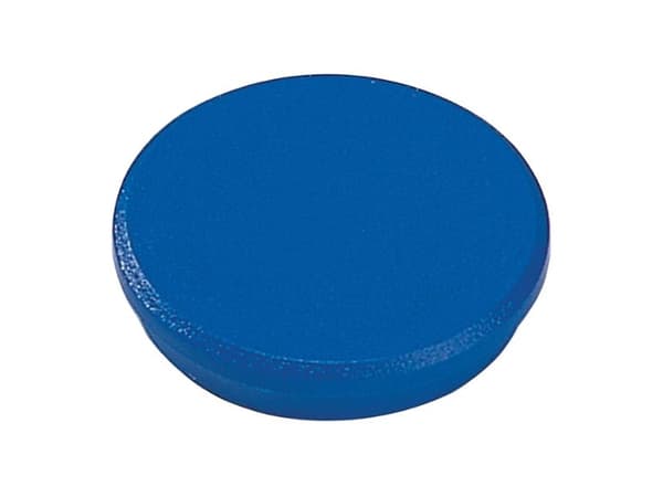 Magneetti, pyöreä, 32 mm, sininen, pakkaus 10 stk.
