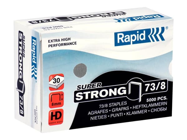 Rapid Super Strong - Stifter - 73/8 - 8 mm - galvanisert stål - forsinket - pakke av 5000 - for Classic HD31
