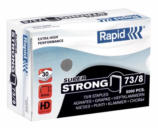 Rapid Super Strong - Stifter - 73/8 - 8 mm - galvanisert stål - forsinket - pakke av 5000 - for Classic HD31