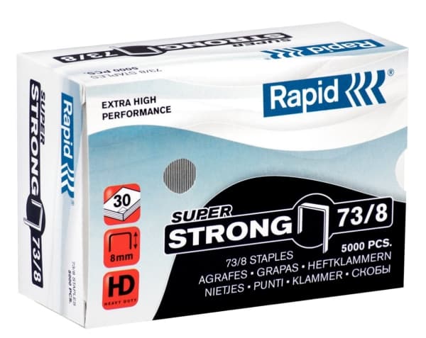 Rapid Super Strong - Stifter - 73/8 - 8 mm - galvanisert stål - forsinket - pakke av 5000 - for Classic HD31