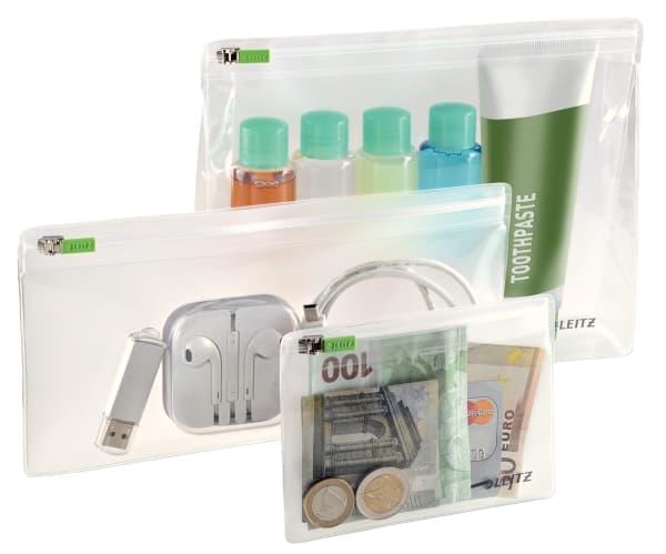 Leitz Complete Traveller - Dokumentmappe med glidelås - blank (en pakke 3)