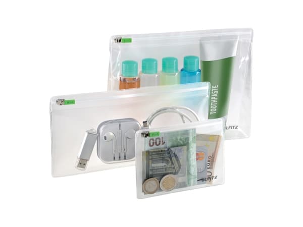 Leitz Complete Traveller - Dokumentmappe med glidelås - blank (en pakke 3)