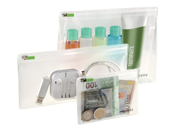 Leitz Complete Traveller - Dokumentmappe med glidelås - blank (en pakke 3)