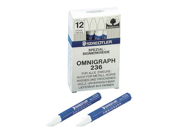 STAEDTLER Lumocolor omnigraph 236 - Fargeblyant - permanent - hvit (en pakke 12)
