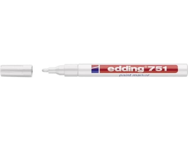 edding 751 paint - Markering - permanent - vit - pigmentbläck - 1-2 mm