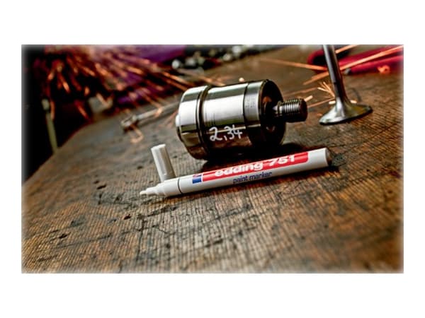 edding 751 paint - Markering - permanent - vit - pigmentbläck - 1-2 mm