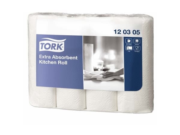 Køkkenrulle Tork Extra Soft 3-lags K1 hvid 12,2m  - (48 ruller pr. pakke)