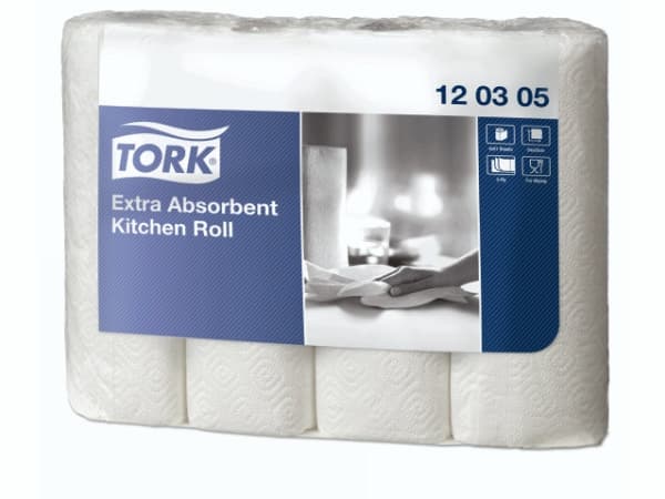 Køkkenrulle Tork Extra Soft 3-lags K1 hvid 12,2m  - (48 ruller pr. pakke)