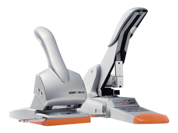 Rapid HDC65 - Hullstanser - robust - 65 ark - metall, ABS-plast - oransje/grå