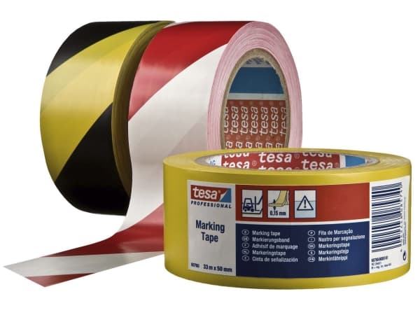 Gulvmarkeringstape Tesa Professional 4169, permanent, PVC, 50 mm x 33 m, gul