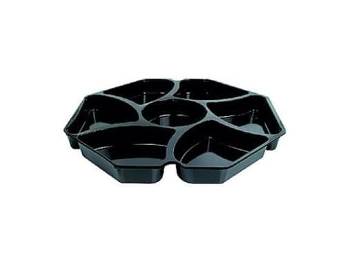 Multiboks 7-rum 280x280x30 mm indsats PS sort - (karton á 150 stk.)