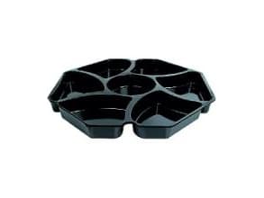 Multiboks 7-rum 280x280x30 mm indsats PS sort - (karton á 150 stk.)