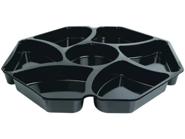 Multiboks 7-rum 280x280x30 mm indsats PS sort - (karton á 150 stk.)