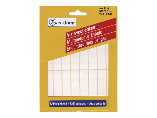Avery Multi-Purpose Labels 3336 - Selv-adhesiv - hvit - 14 x 50 mm 672 stk merkelapper