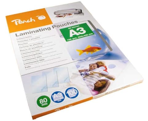 Peach - 100-pack - glanset - A3 (297 x 420 mm) lamineringspunger