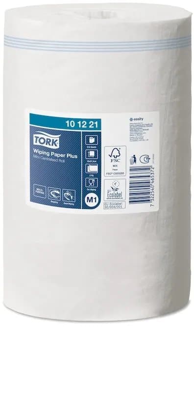 Aftørringspapir Tork M1 Plus Mini centerfeed 2-lag hvid - (11 ruller pr. karton)