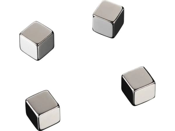 Super Stærke Magneter - kube stål 1x1x1 cm - (4 stk.)