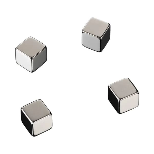 Super Stærke Magneter - kube stål 1x1x1 cm - (4 stk.)