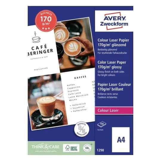 Fotopapir Avery Zweckform Superior Colour Laser Paper 170 g/m² hvid A4 - (150 ark)