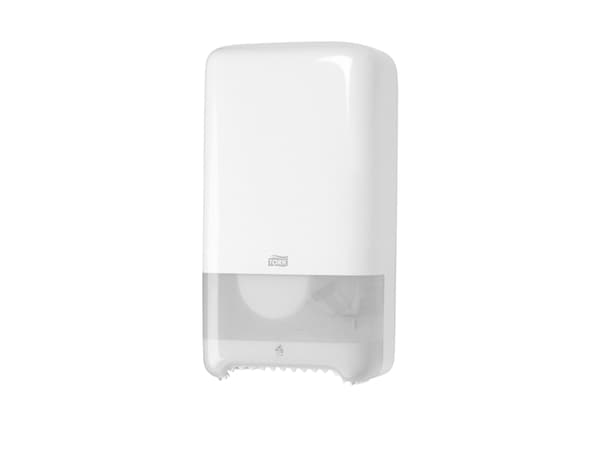 Dispenser Tork T6 hvid Mid-size Twin - til kompakt toiletrulle