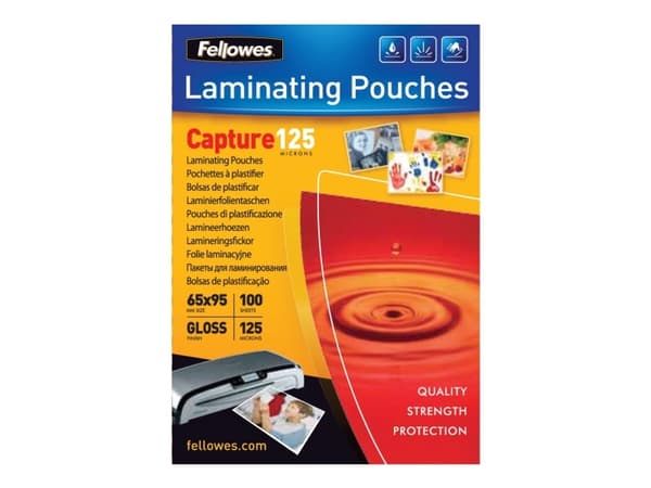 Fellowes 5306702, Läpinäkyvä, Muovi, 95 mm, 65 mm, 1 mm, 100 kpl