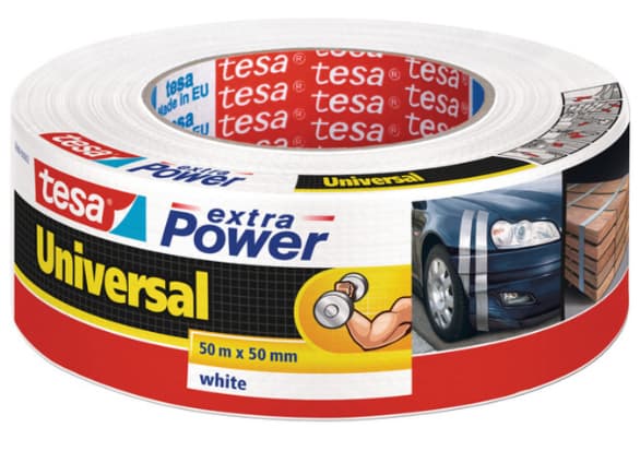 Tesa extra Power Universal - Kanaltape - 48 mm x 50 m - hvit